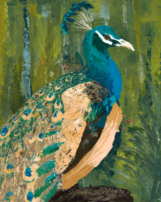 Wind Song Peacock Art Print