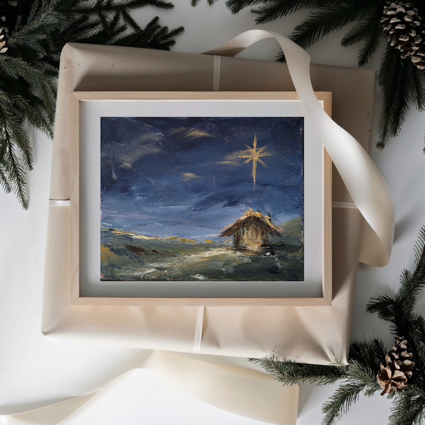 Silent Night Christmas Art Print